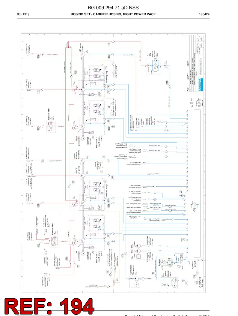 BG00324213a BG 003 242 13a Hose Assembly, Hydraulic - Sandvik Technical Drawing