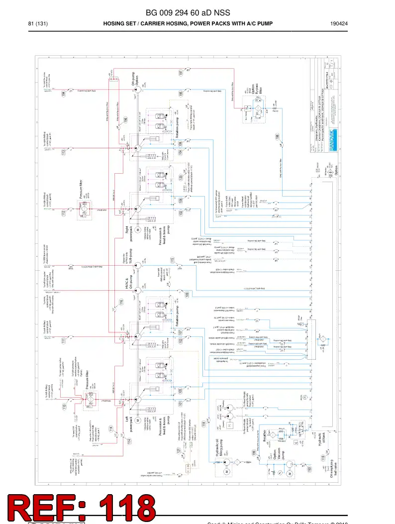 BG00324257a BG 003 242 57a Hose Assembly, Hydraulic - Sandvik Technical Drawing
