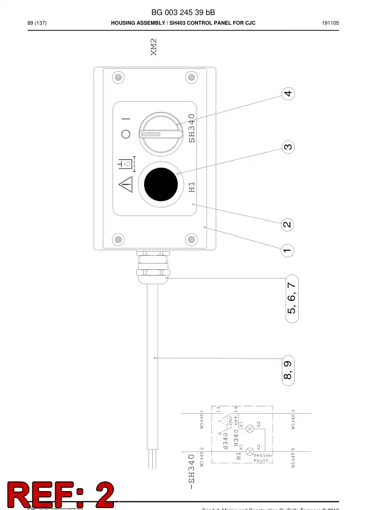 BG00324547d BG 003 245 47d Decal - Sandvik Technical Drawing