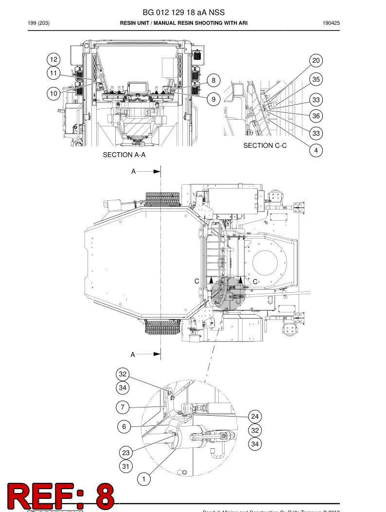 BG00324559a BG 003 245 59a Flange - Sandvik Technical Drawing