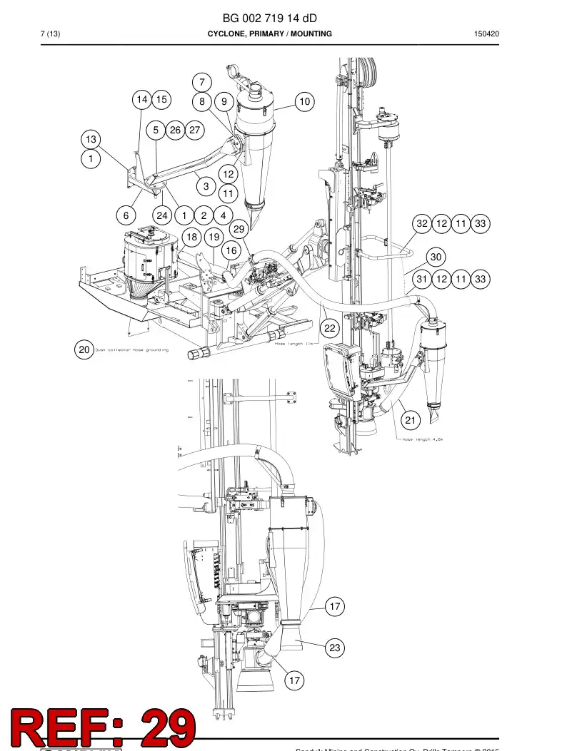 BG00324851a BG 003 248 51a Mounting - Sandvik Technical Drawing