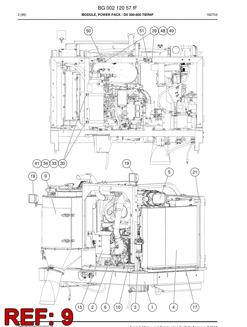 BG00325252b BG 003 252 52b Collector, Dust - Sandvik Technical Drawing
