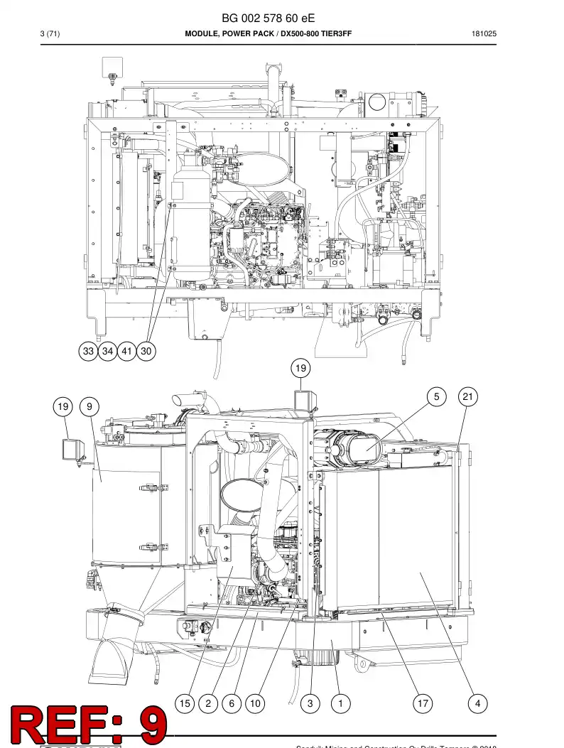 BG00325252c BG 003 252 52c Collector, Dust - Sandvik Technical Drawing