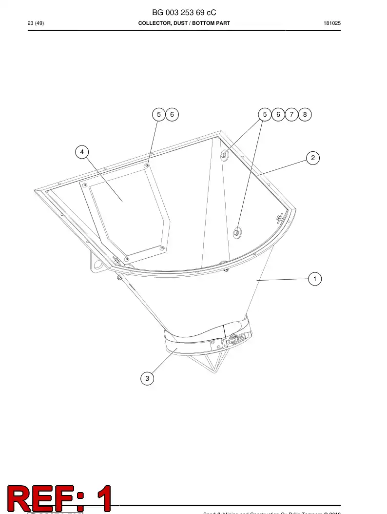 BG00325401c BG 003 254 01c Cone - Sandvik Technical Drawing