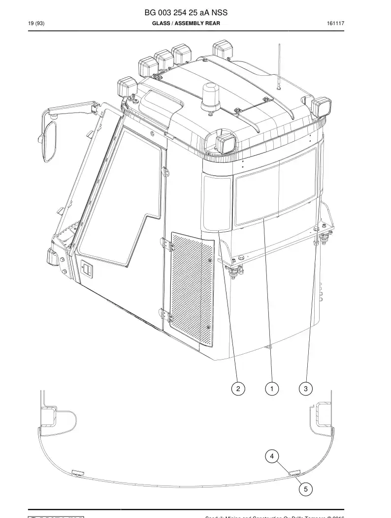 BG00325425a BG 003 254 25a Glass - Sandvik Technical Drawing
