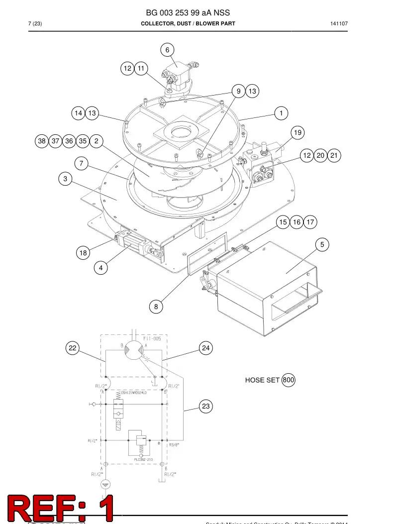 BG00326464a BG 003 264 64a Cover - Sandvik Technical Drawing