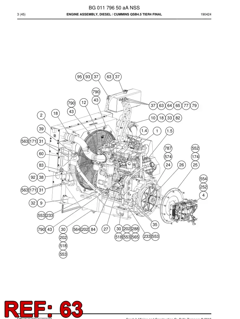 BG00326617a BG 003 266 17a Hose - Sandvik Technical Drawing