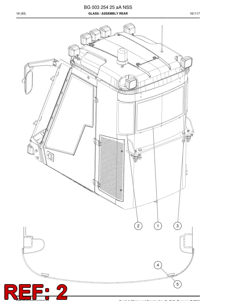 BG00326699a BG 003 266 99a Glass - Sandvik Technical Drawing