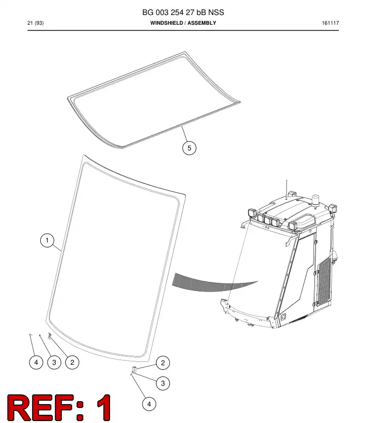 BG00326864a BG 003 268 64a Glass - Sandvik Technical Drawing
