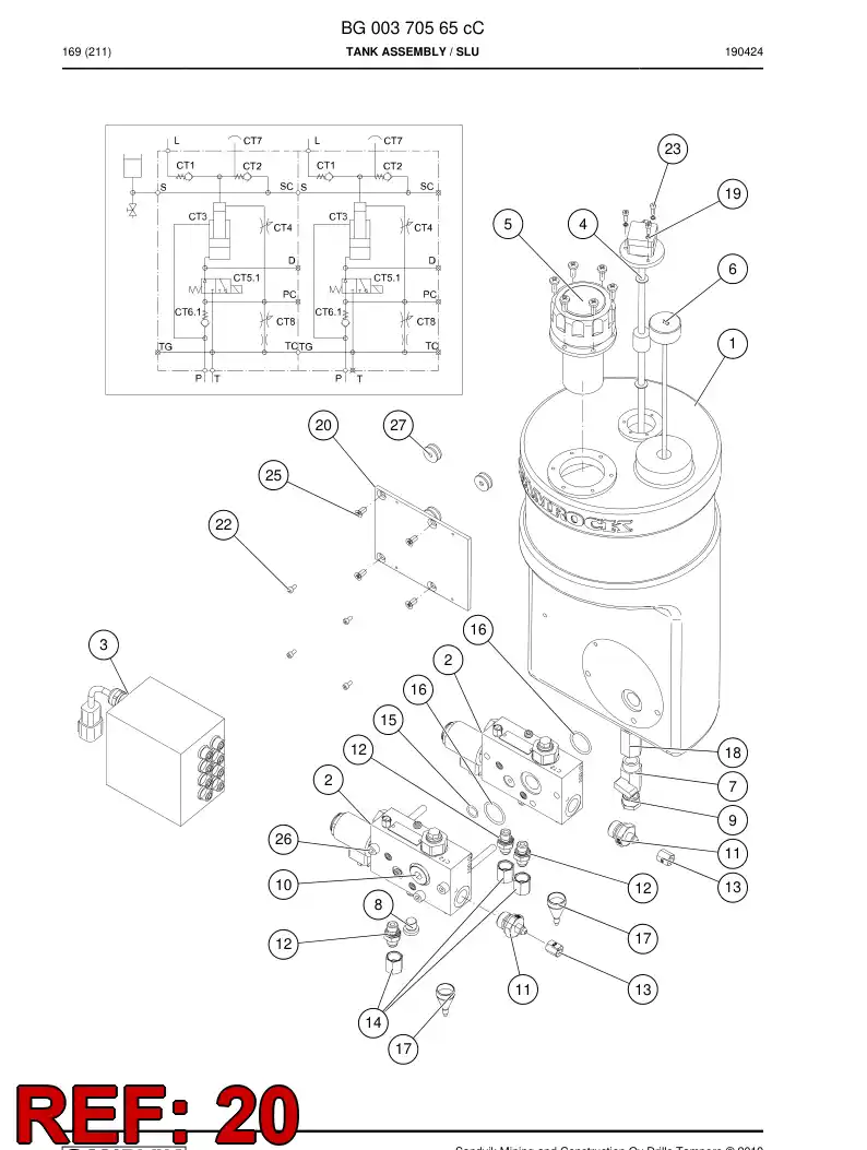 BG00326976a BG 003 269 76a Plate - Sandvik Technical Drawing