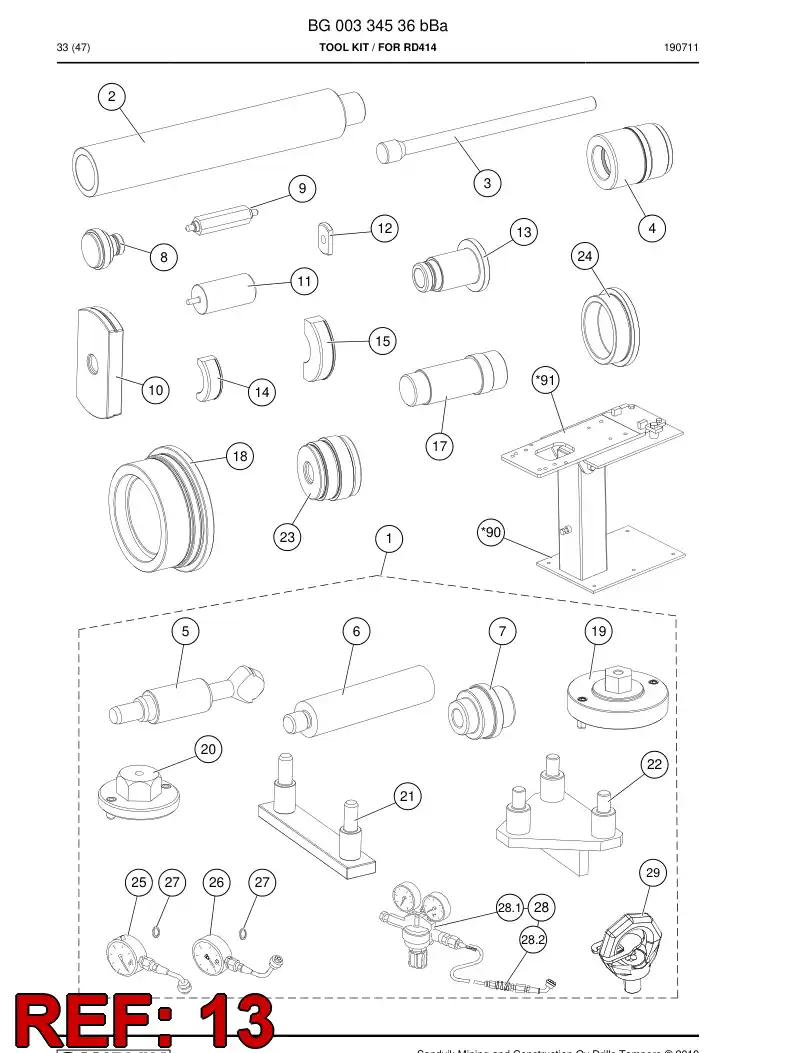 BG00327039a BG 003 270 39a Punch - Sandvik Technical Drawing
