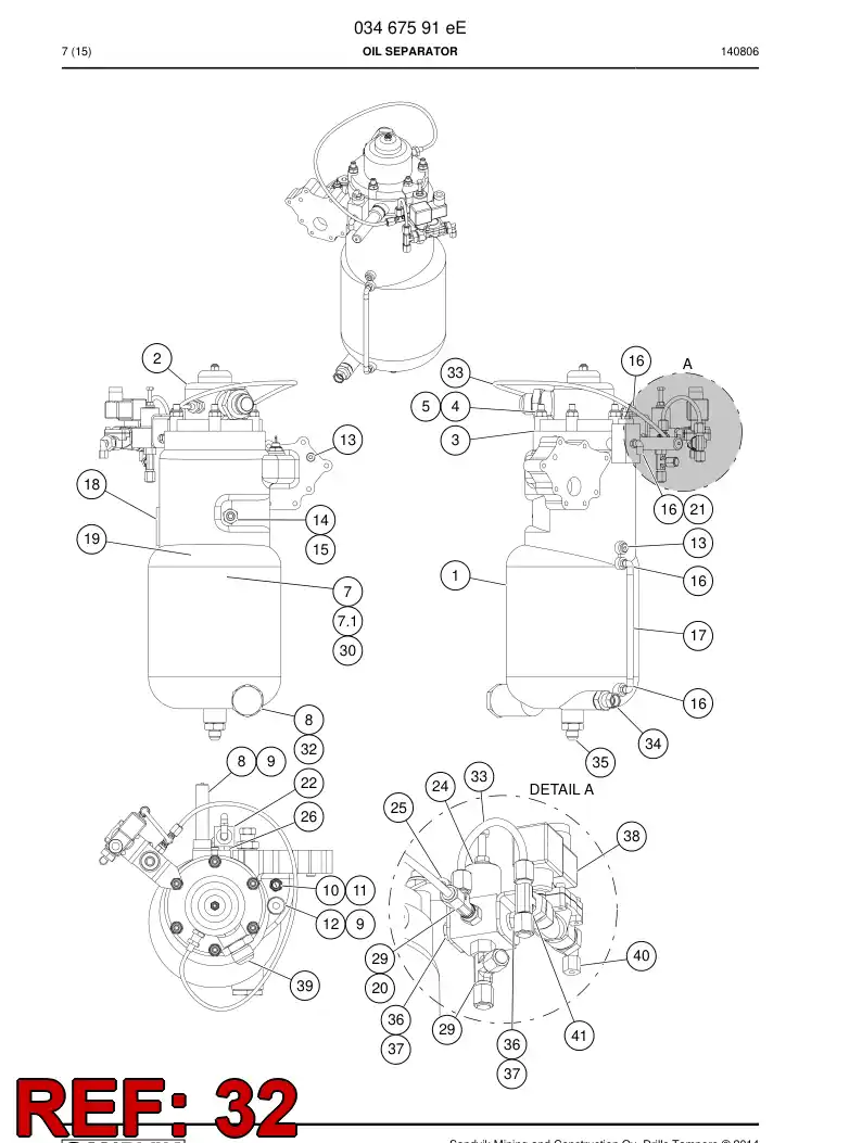 BG00327056a BG 003 270 56a Seal, Copper - Sandvik Technical Drawing