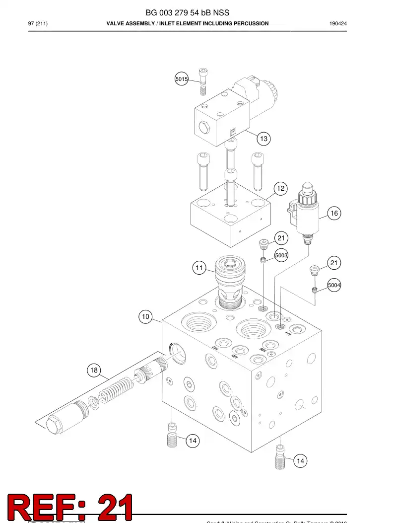 BG00327278a BG 003 272 78a Plug - Sandvik Technical Drawing