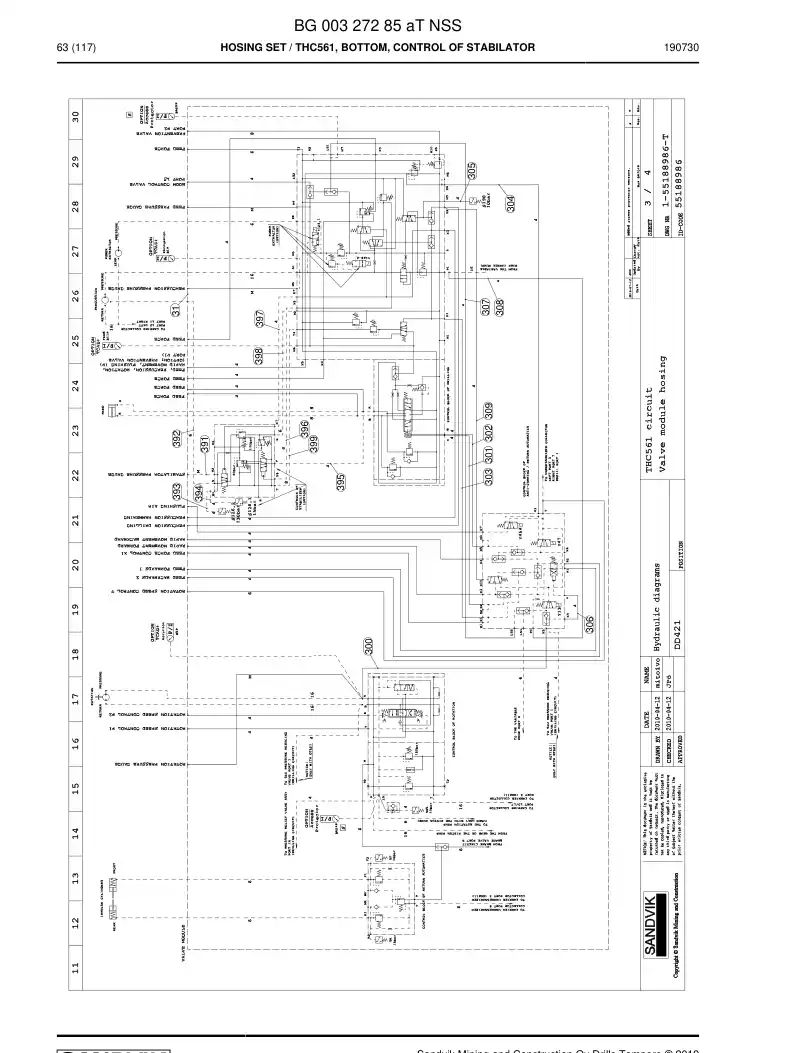 BG00327285a BG 003 272 85a Hosing Set - Sandvik Technical Drawing