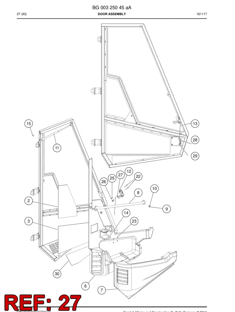 BG00327468a BG 003 274 68a Lock - Sandvik Technical Drawing