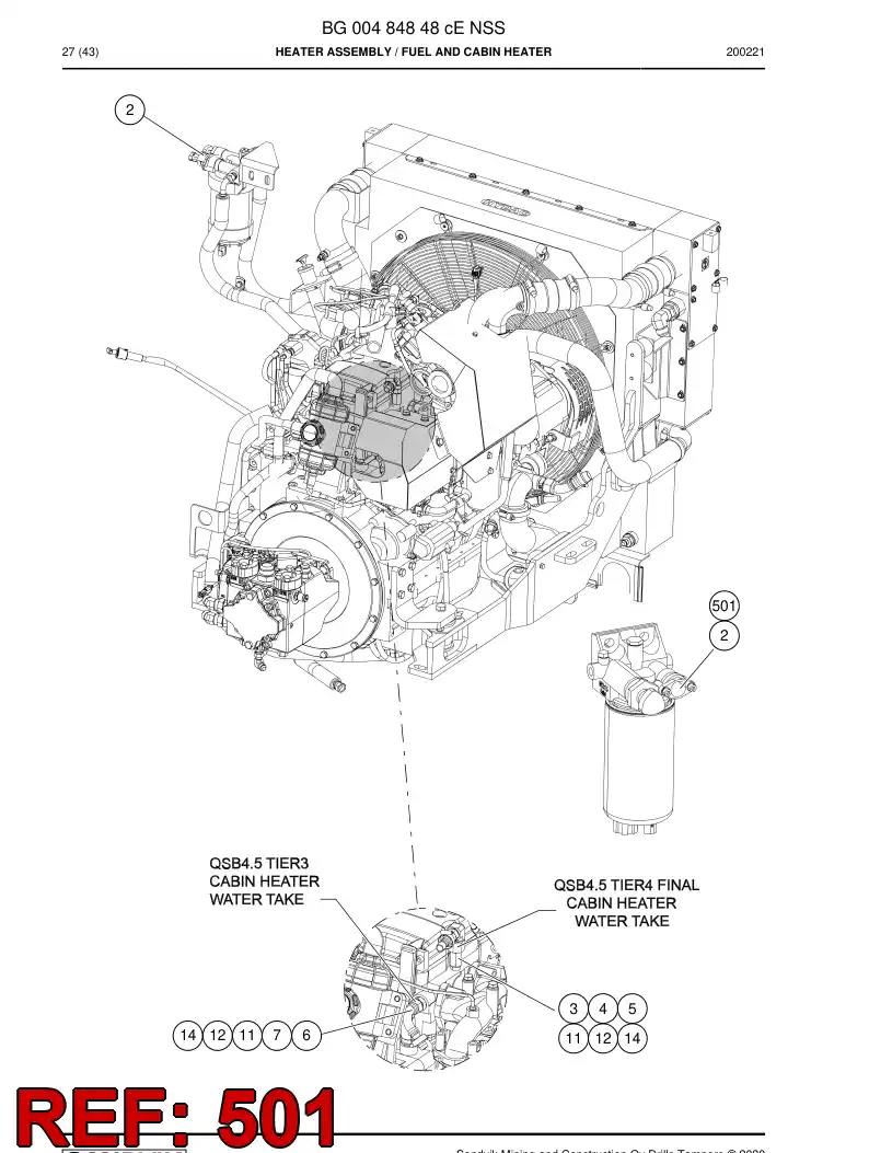 BG00327932d BG 003 279 32d Cable Assembly - Sandvik Technical Drawing