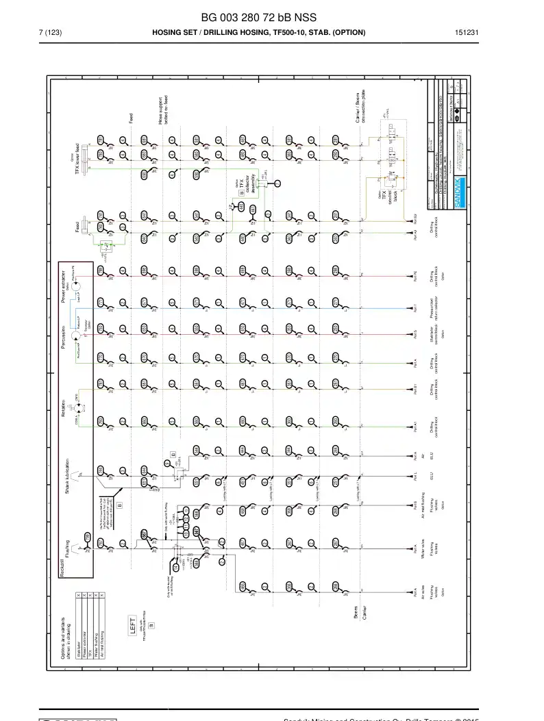 BG00328072b BG 003 280 72b Hosing Set - Sandvik Technical Drawing