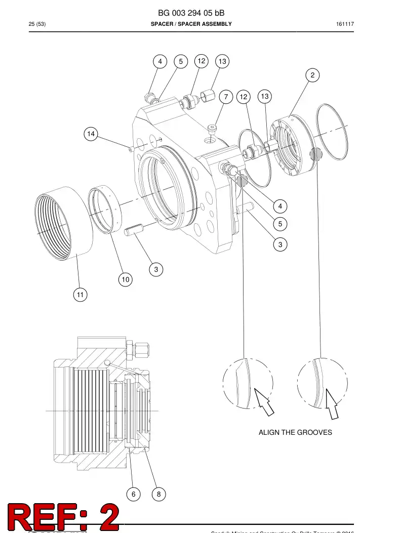 BG00328234a BG 003 282 34a Ring - Sandvik Technical Drawing