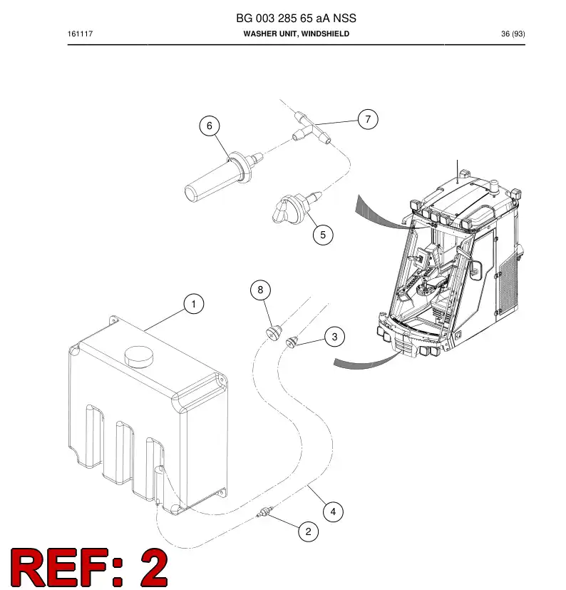 BG00328653a BG 003 286 53a Valve, Check, Water - Sandvik Technical Drawing