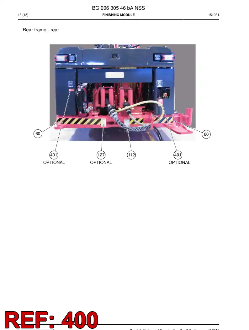 BG00328717c BG 003 287 17c Decal - Sandvik Technical Drawing