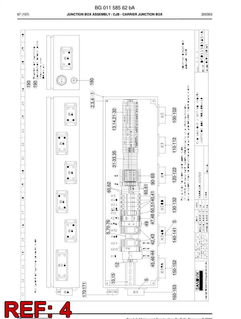 BG00328882a BG 003 288 82a CABLE - Sandvik Technical Drawing