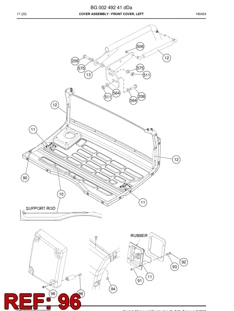 BG00328986a BG 003 289 86a Screw - Sandvik Technical Drawing