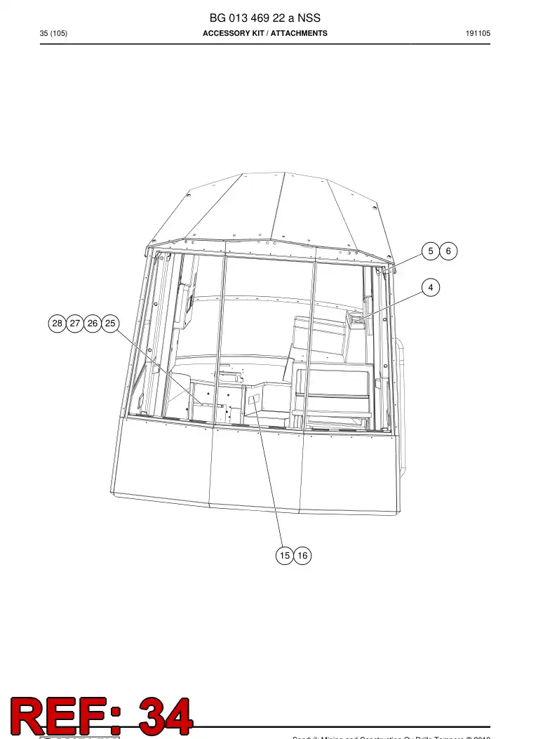 BG00329009a BG 003 290 09a Plate, Cover - Sandvik Technical Drawing