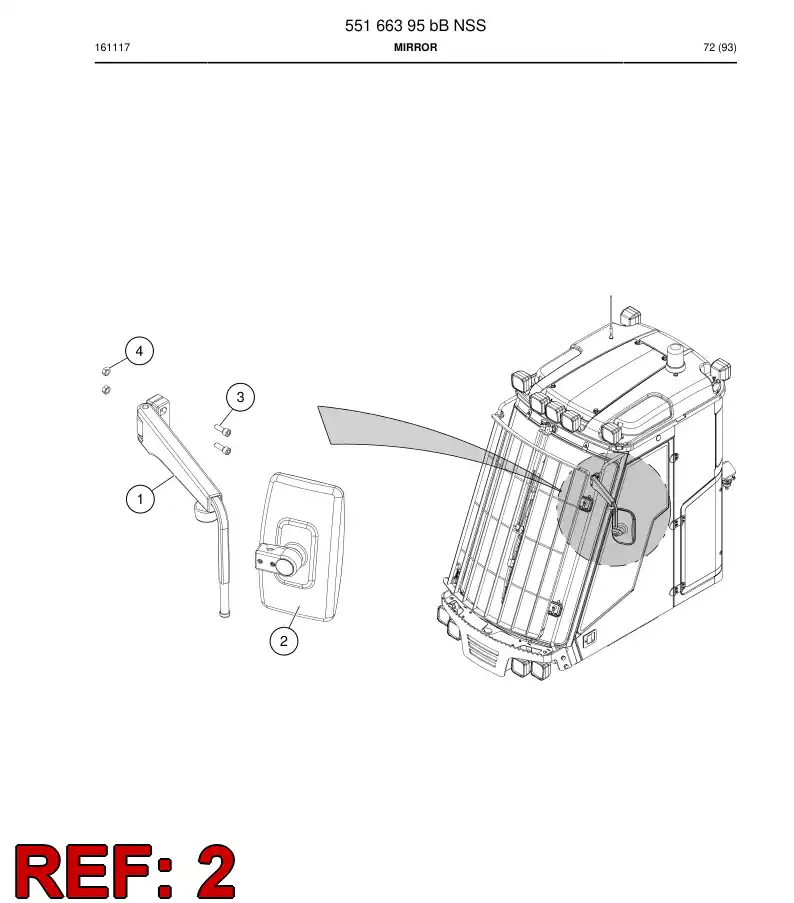 BG00329329a BG 003 293 29a Mirror - Sandvik Technical Drawing