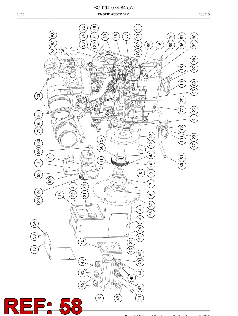 BG00329392a BG 003 293 92a Bracket, Filter - Sandvik Technical Drawing