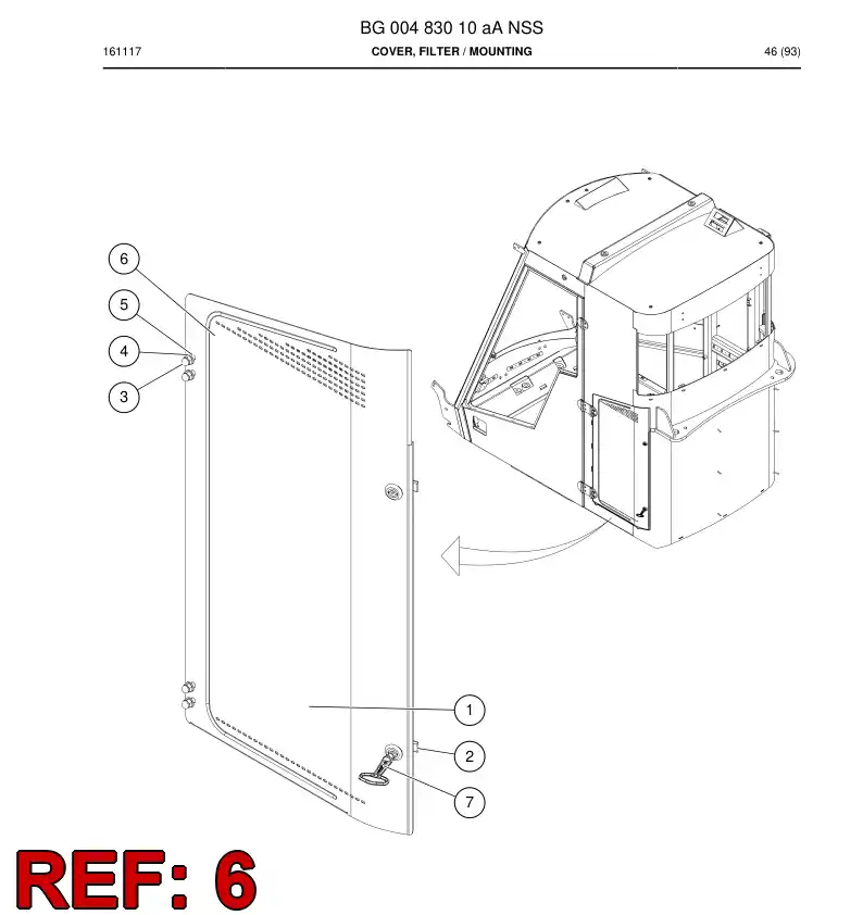 BG00329470a BG 003 294 70a Seal, Rubber - Sandvik Technical Drawing