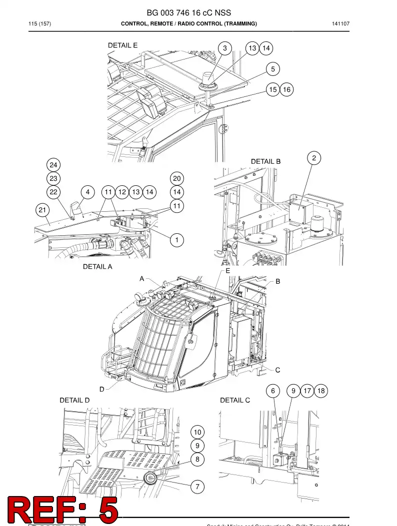 BG00329617b BG 003 296 17b Bracket - Sandvik Technical Drawing
