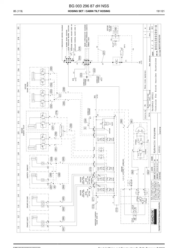 BG00329687d BG 003 296 87d Hosing Set - Sandvik Technical Drawing