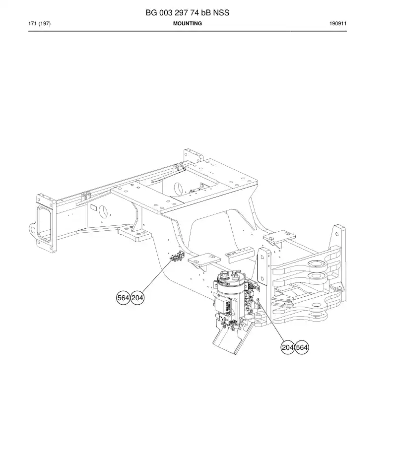 BG00329774b BG 003 297 74b Mounting - Sandvik Technical Drawing