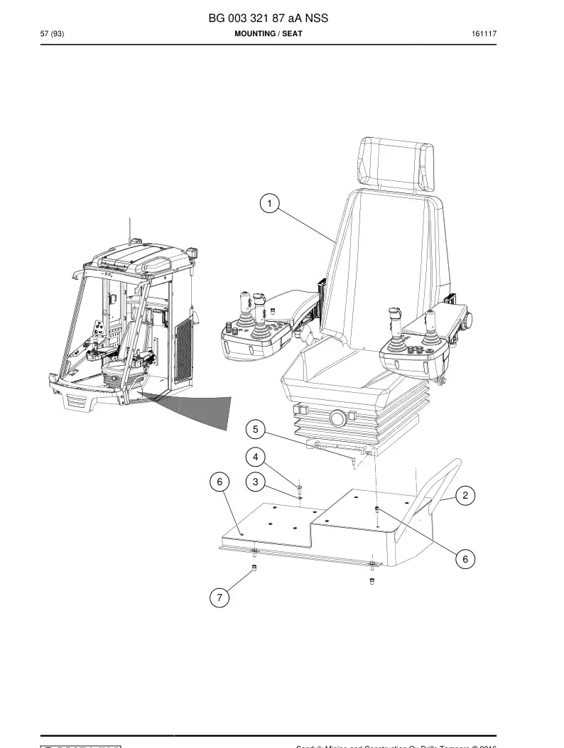BG00332187a BG 003 321 87a Mounting - Sandvik Technical Drawing