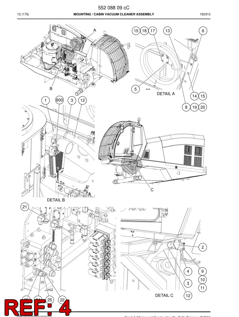 BG00332677a BG 003 326 77a Bracket, Mounting - Sandvik Technical Drawing