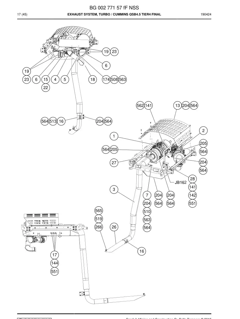 BG00332696a BG 003 326 96a Clamp - Sandvik Technical Drawing