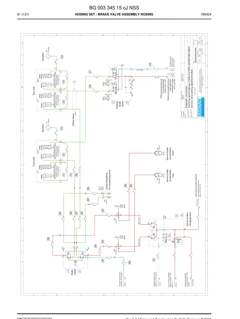 BG00334515c BG 003 345 15c Hosing Set - Sandvik Technical Drawing