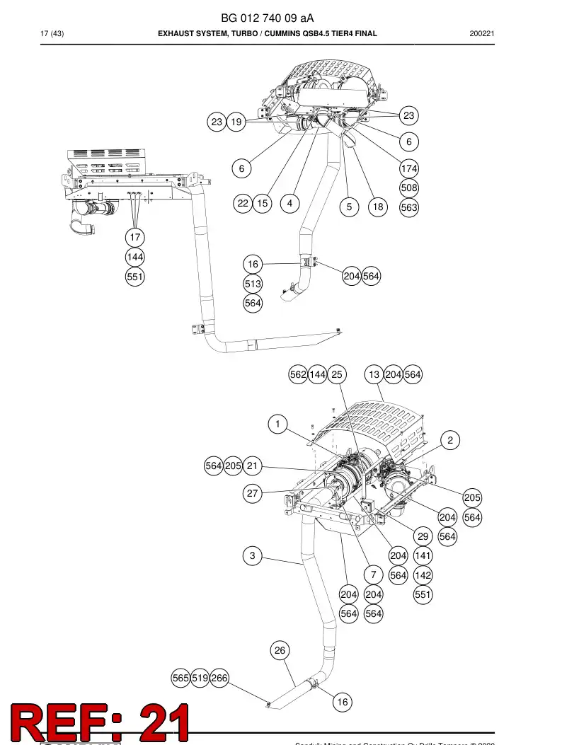 BG00334870a BG 003 348 70a Strap - Sandvik Technical Drawing