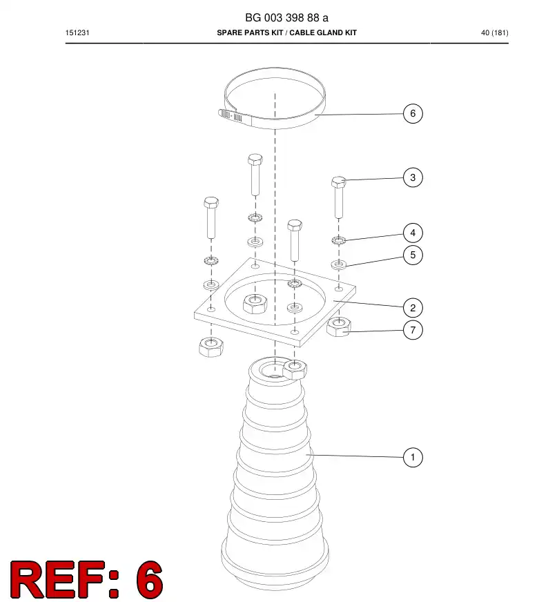 BG00339807a BG 003 398 07a Cable Tie - Sandvik Technical Drawing