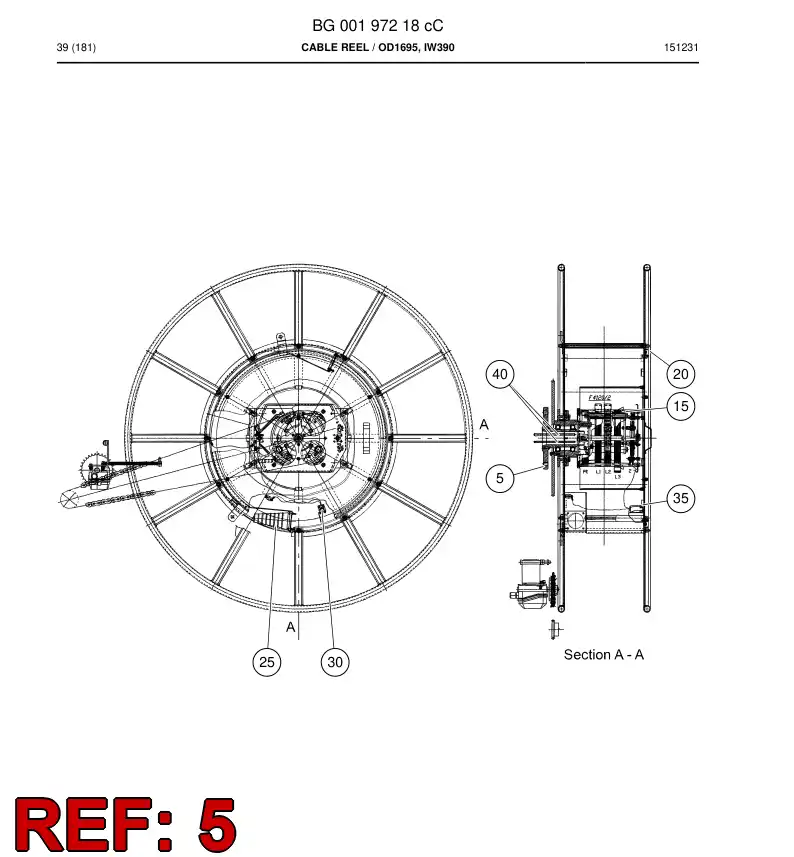 BG00339863a BG 003 398 63a Spare Parts Kit - Sandvik Technical Drawing