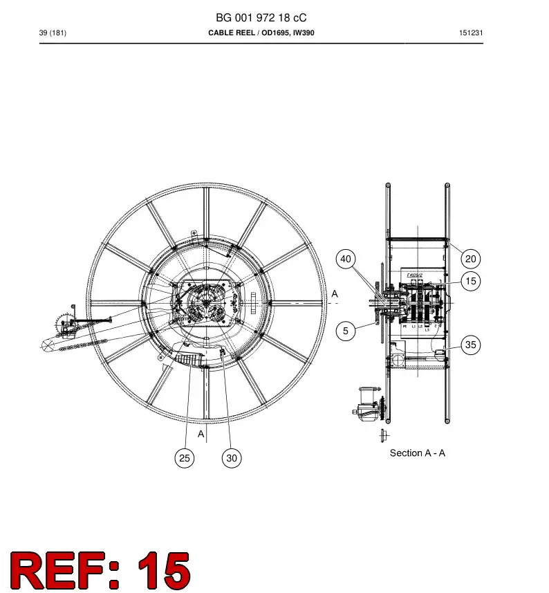 BG00339867a BG 003 398 67a Spare Parts Kit - Sandvik Technical Drawing