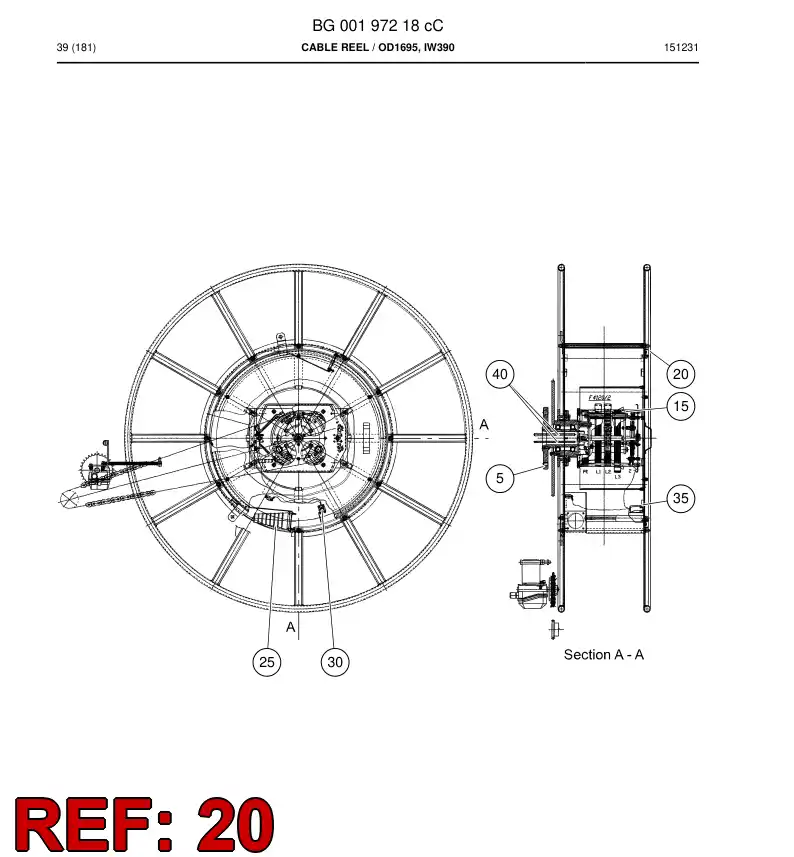 BG00339868a BG 003 398 68a Spare Parts Kit - Sandvik Technical Drawing