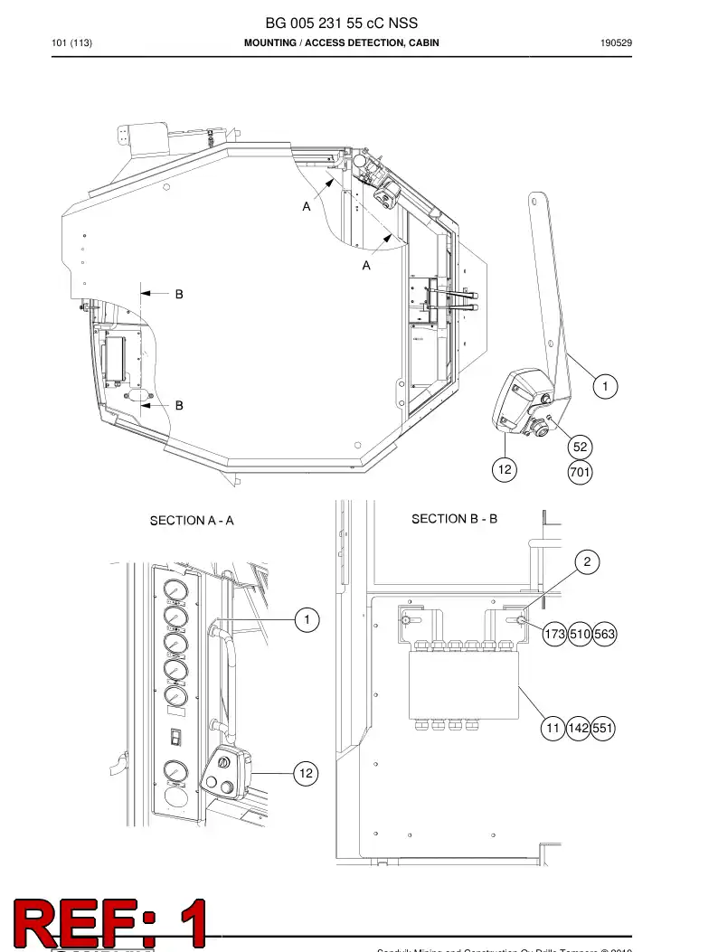 BG00339938b BG 003 399 38b Bracket - Sandvik Technical Drawing