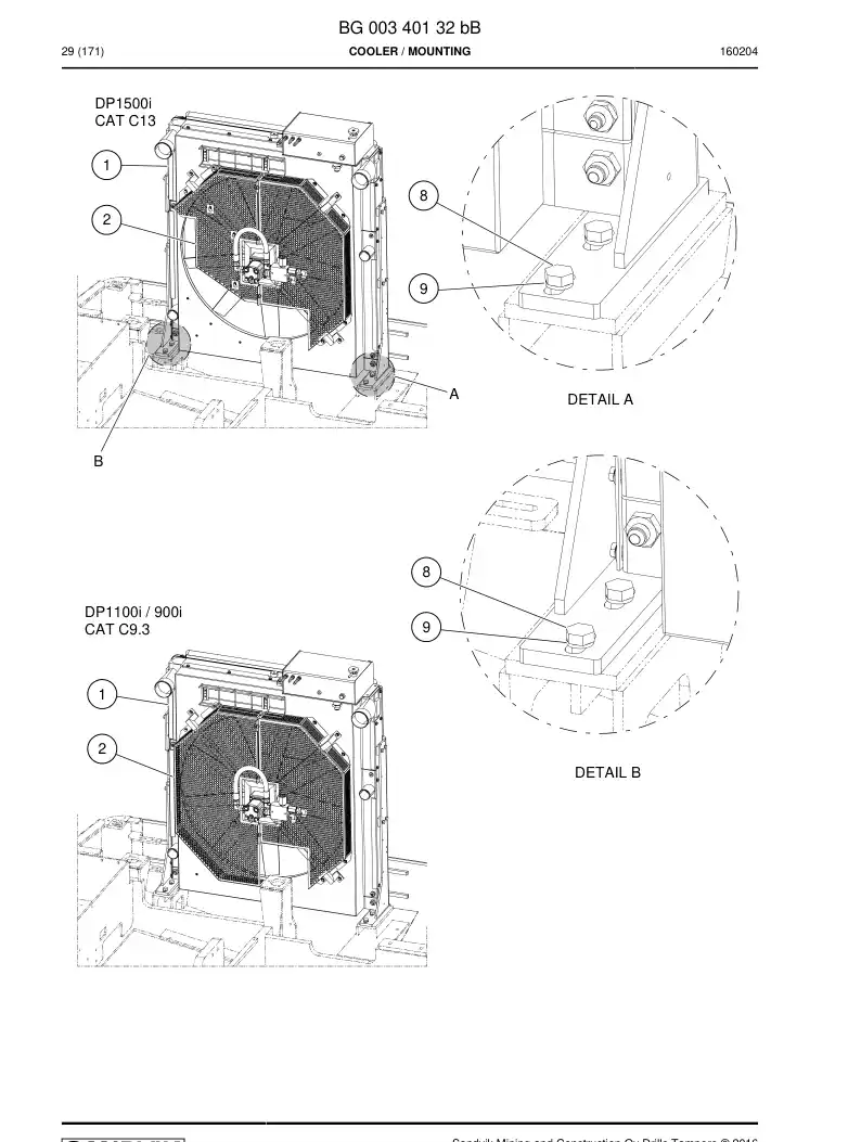 BG00340132b BG 003 401 32b Cooler - Sandvik Technical Drawing