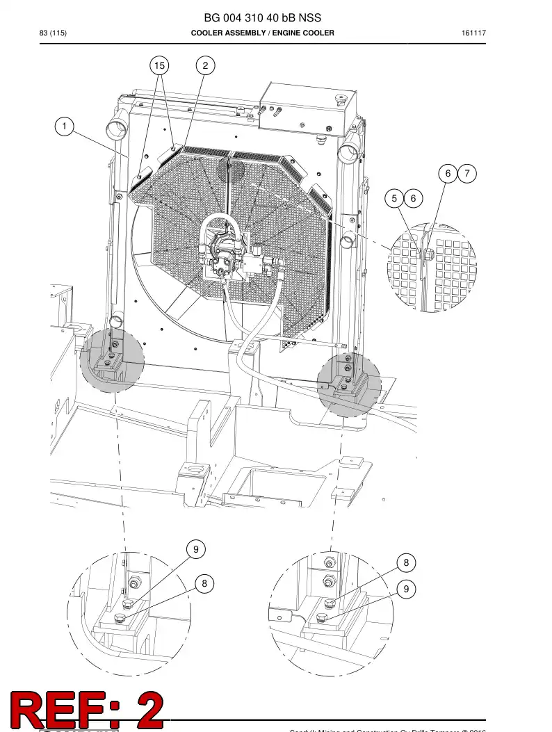 BG00340133b BG 003 401 33b Guard - Sandvik Technical Drawing