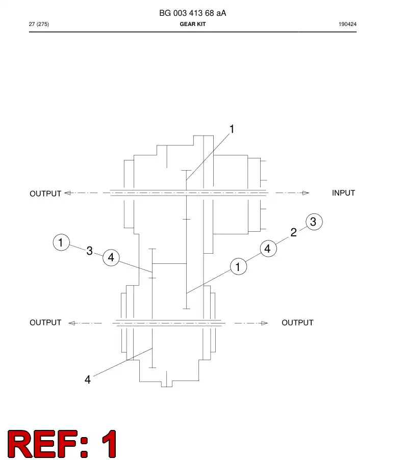 BG00341387a BG 003 413 87a Gear - Sandvik Technical Drawing