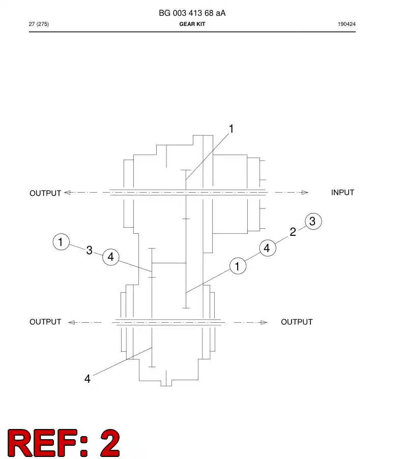 BG00341390a BG 003 413 90a Gear - Sandvik Technical Drawing