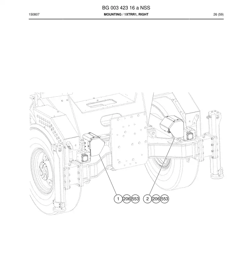 BG00342316a BG 003 423 16a Mounting - Sandvik Technical Drawing