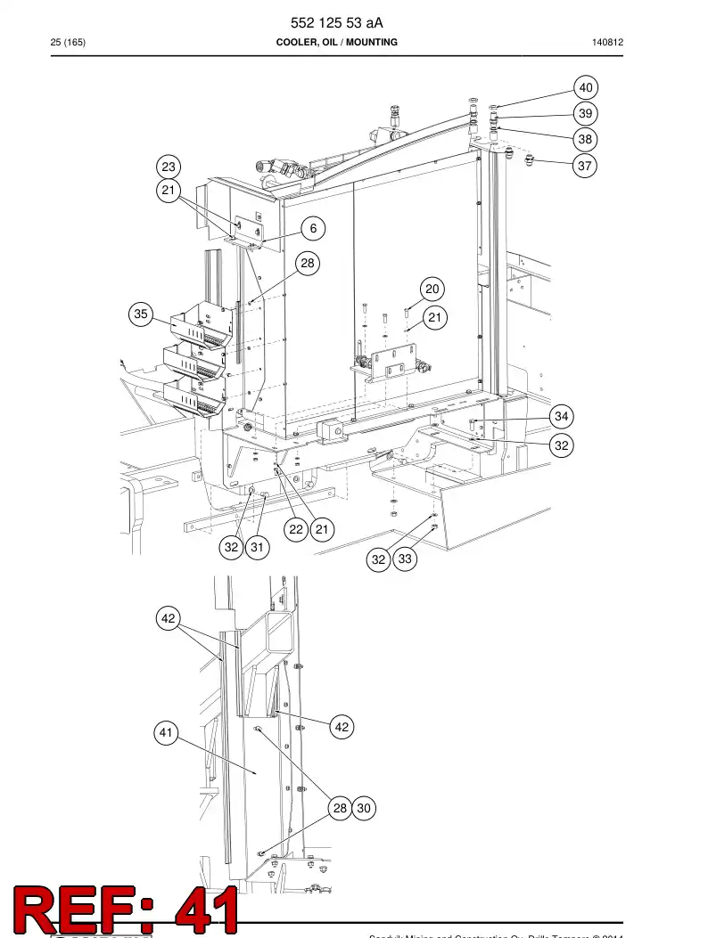 BG00342533a BG 003 425 33a Plate - Sandvik Technical Drawing