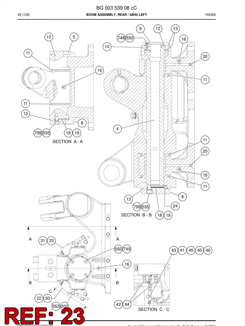 BG00342642a BG 003 426 42a Valve, Spool, Directional - Sandvik Technical Drawing
